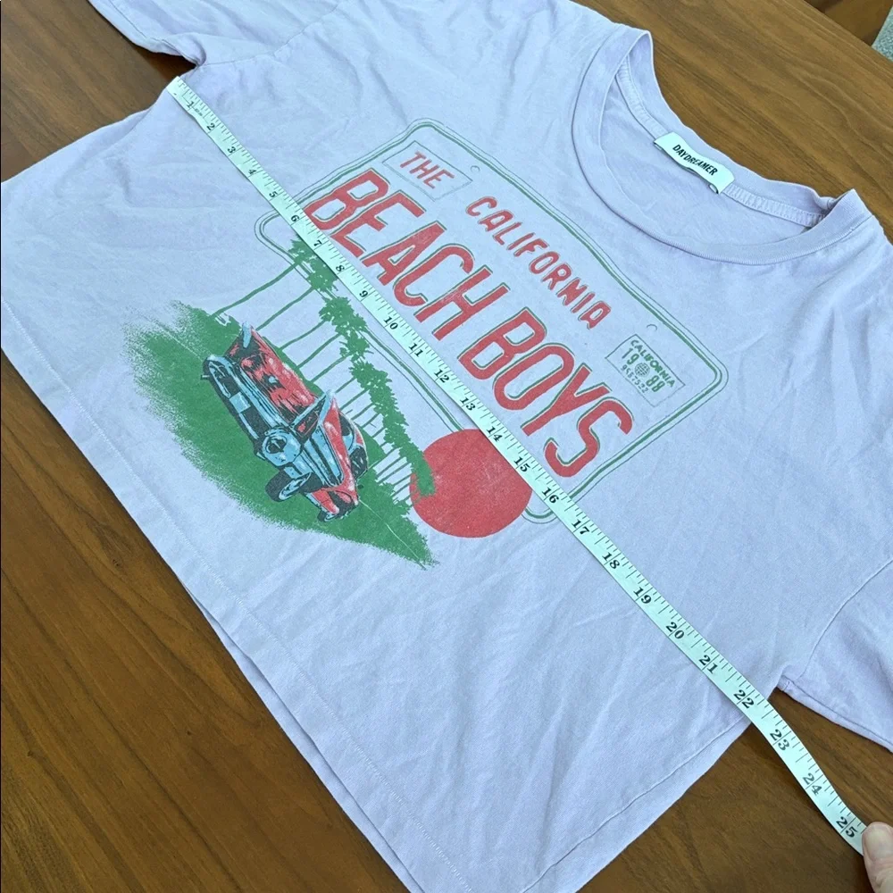 Daydreamer THE BEACH BOYS License Plate Crop Long Sleeve Purple Size Small - Picture 6 of 7